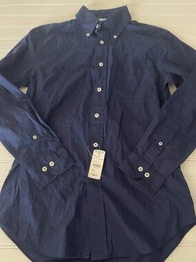 Brooks Brothers 1818 Mens Shirt Long Sleeve Button Regent Blue Sz S